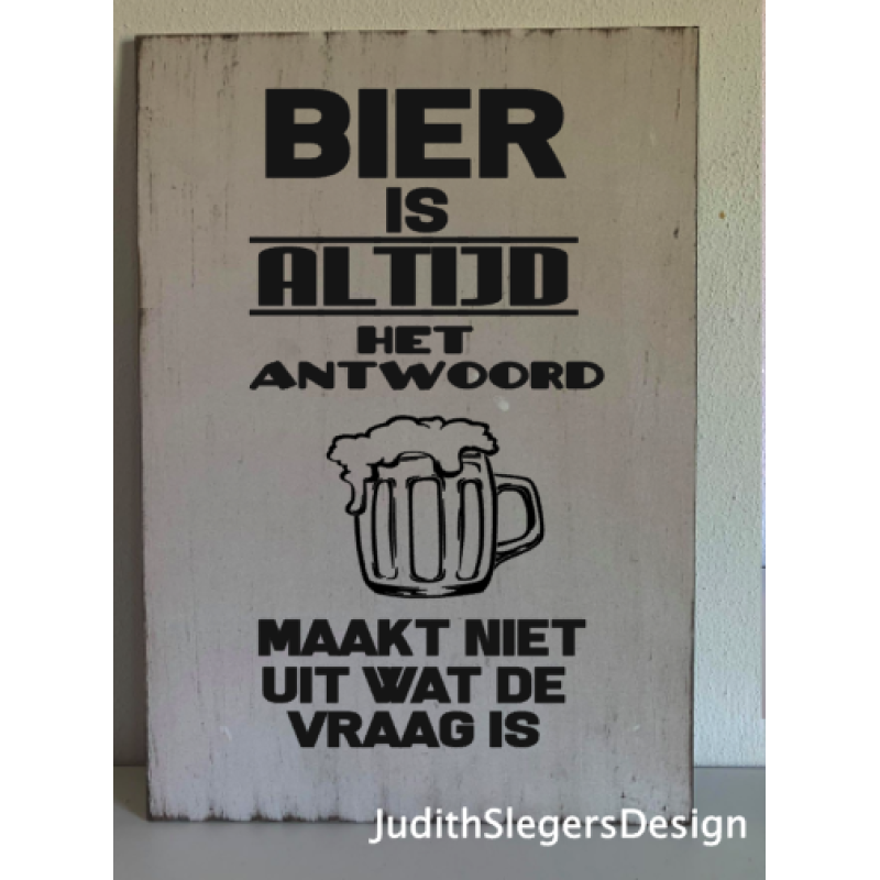tekstbord BIER